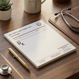 Custom Doctor Prescription Notepad Editable RX Pad Anteckningsblock