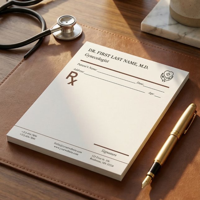 Custom Doctor Prescription Notepad Editable RX Pad Anteckningsblock (Custom Editable Doctor Prescription Notepad 5.5 x 6 Medical RX Pad with Personalized Text)
