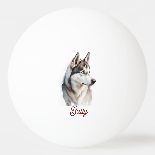 Custom Dog Face Funny  Party Personalized  Pingisboll (Framsidan)