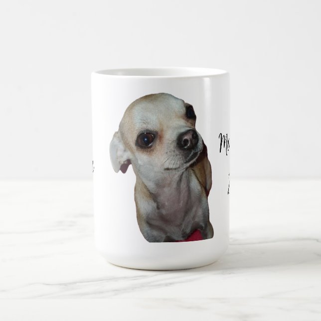 Custom Dog Mom Photo,Personalized Pet Name& EstXXX Kaffemugg (Center)
