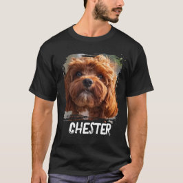 Custom Dog or Cat Photo + Name for Pet Lovers T Shirt