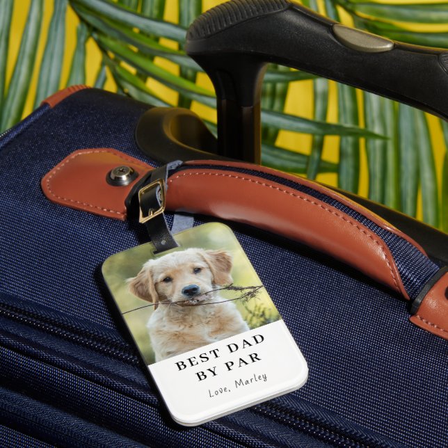 Custom Dog Photo Best Dad By Par Personalized Bagagebricka (Framsida Insitu 1)