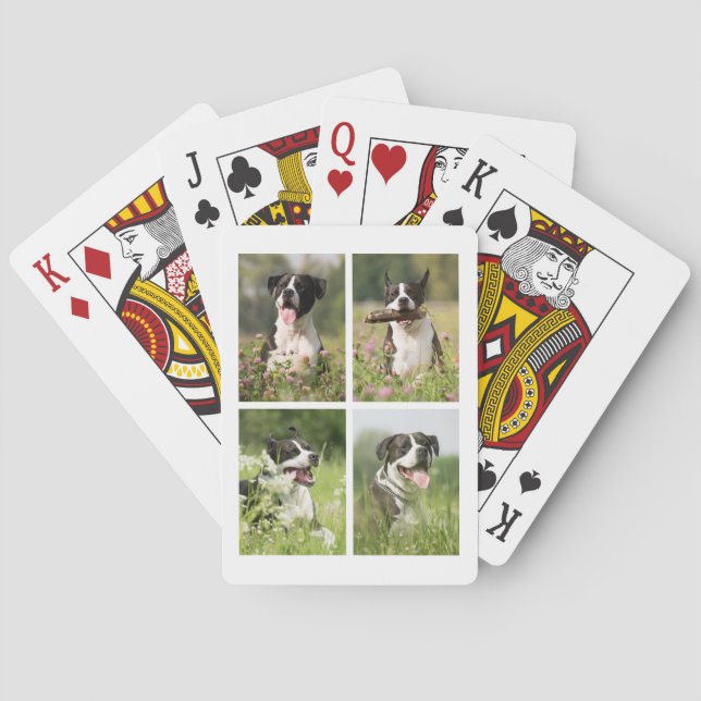 Custom Dog Photo Collage Casinokort (Baksidan)