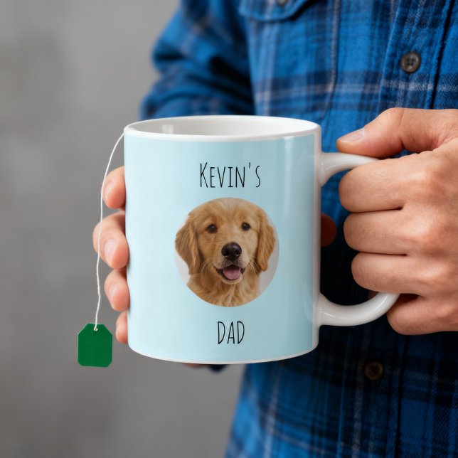 Custom Dog Photo Mug | Personalized Pet Dad Gift Kaffemugg (Skapare uppladdad)