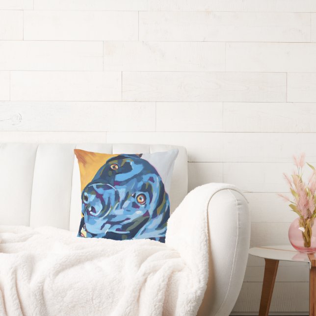 Custom Dog Portrait - Forever Loved Pet Gift Kudde (Soffa)