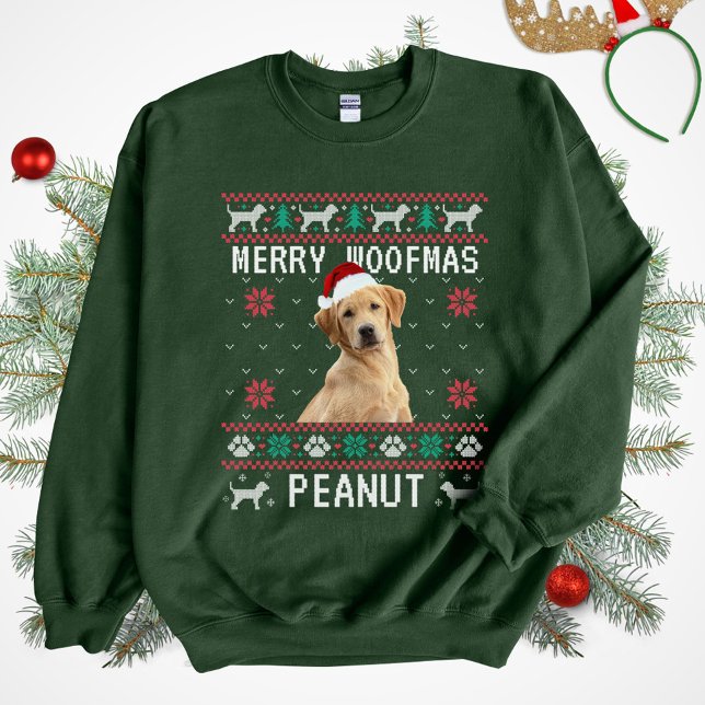 Custom Dog Ugly Christmas Sweatshirt with Photo (Skapare uppladdad)
