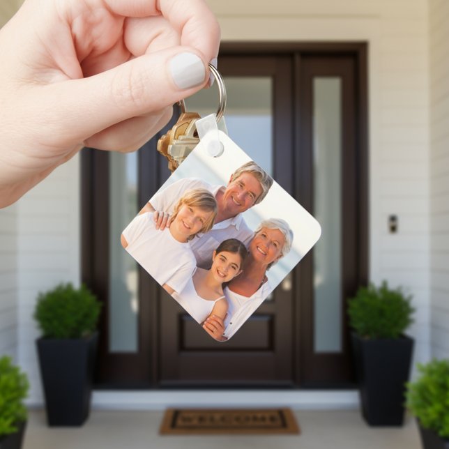 Custom Double Sided 2 Photo Family Nyckelring (Custom Double Sided 2 Photo Family Keychain
)