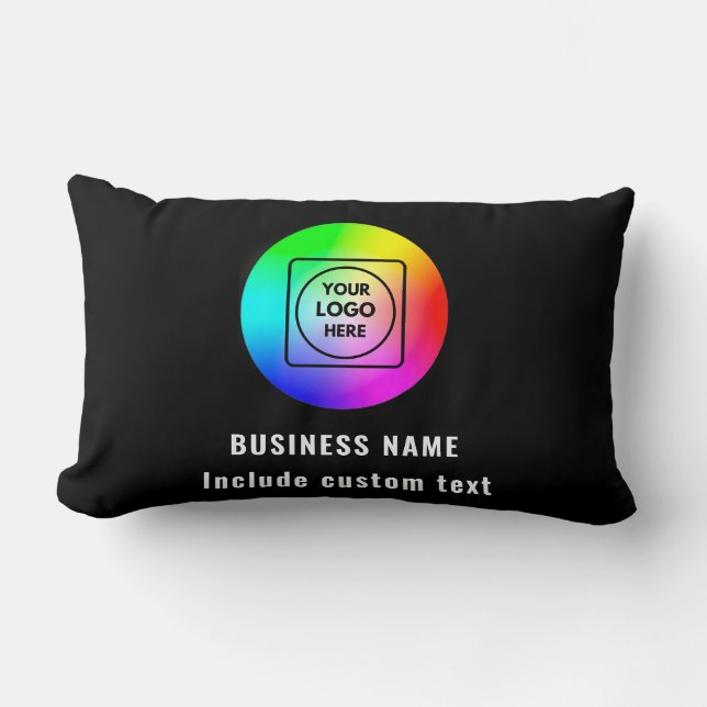 Custom Double-Sided Company Logo Lumbar Pillow Lumbarkudde (Framsida)