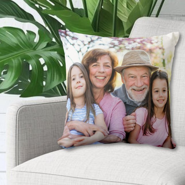 Custom Double Sided Family Photo Kudde (Custom Double Sided Family Photo Throw Pillow)