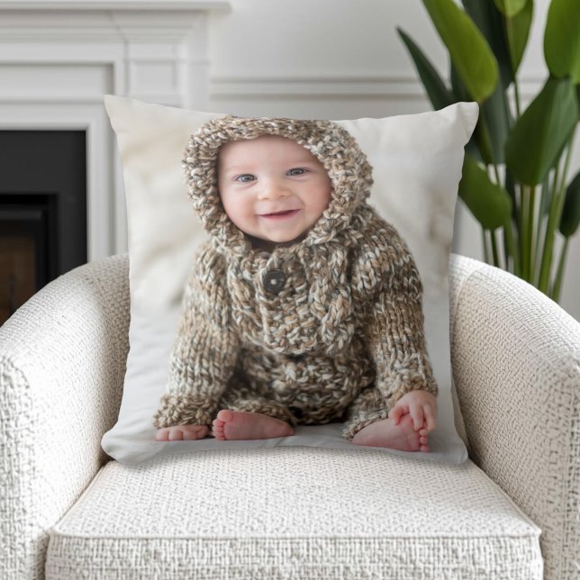 Custom Double Sided Family Photo Kudde (Custom Double Sided Family Photo Throw Pillow)