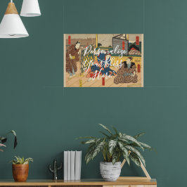 CUSTOM Dramatic Japanese Samurai Actor Print  Poster