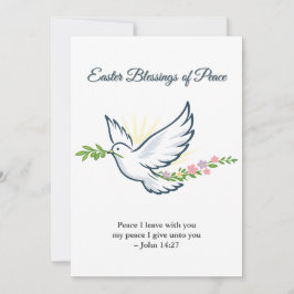 Custom Easter Dove Greeting Card with Olive Branch Julkort