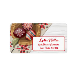 Custom Easter Eggs Return Address Label Adressetikett