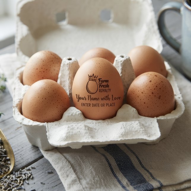 Custom Egg Carton Stamp – Personalized Farm Logo  Stämpel (Skapare uppladdad)