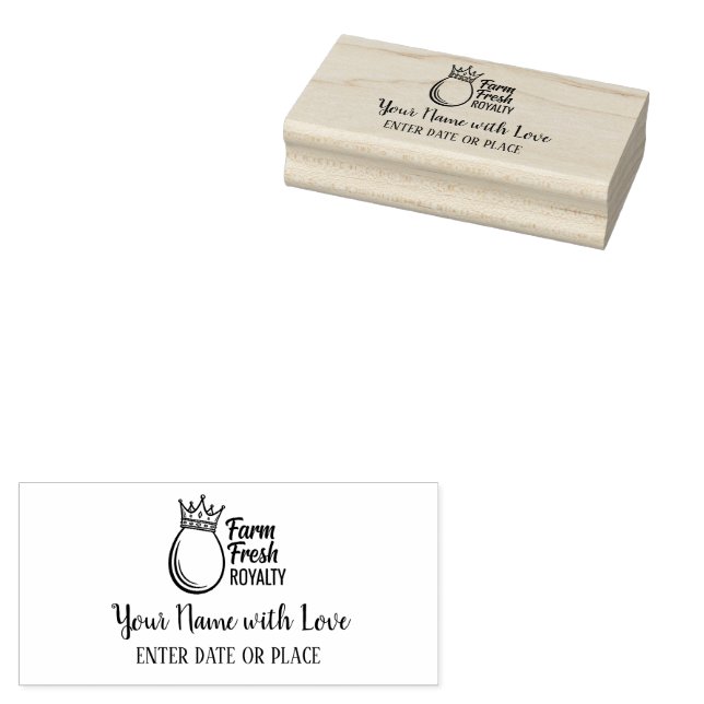Custom Egg Carton Stamp – Personalized Farm Logo  Stämpel (Stämplad)