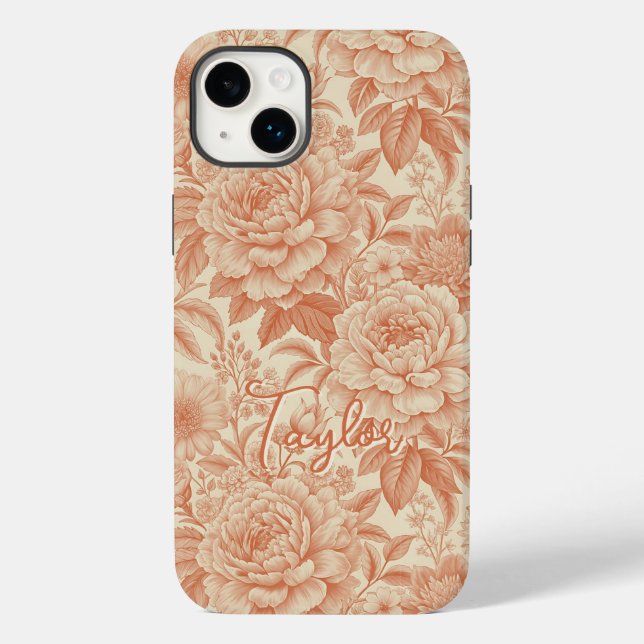 Custom Elegant Boho Chic Brown Blossom (Baksida)
