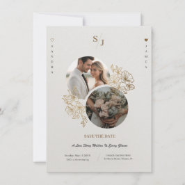 Custom Elegant Luxurious Wedding Save The Date Inbjudningar