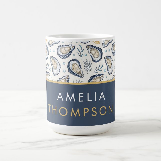 Custom Elegant Marine Oysters Kaffemugg (Center)