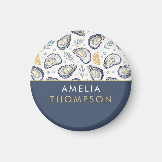 Custom Elegant Marine Oysters Magnet (Framsidan)