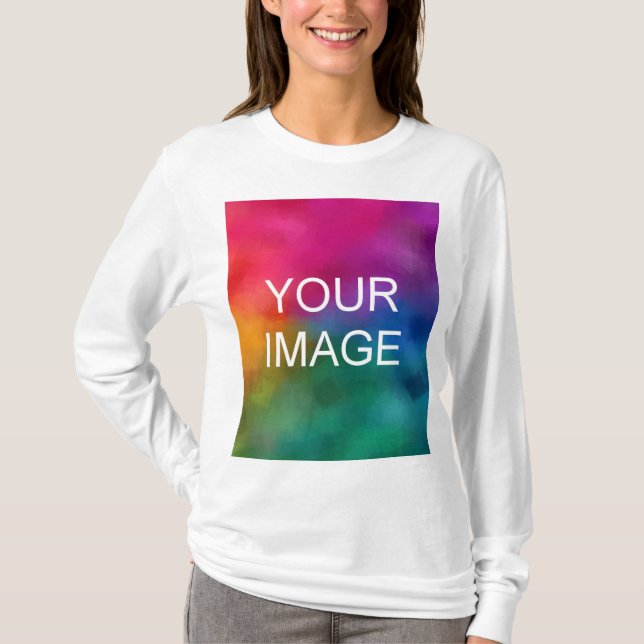 Custom Elegant Modern Template Womens Long Sleeve T Shirt (Framsida)