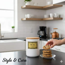 Custom Elegant Monogram Name Party Favor Mat Etiketter