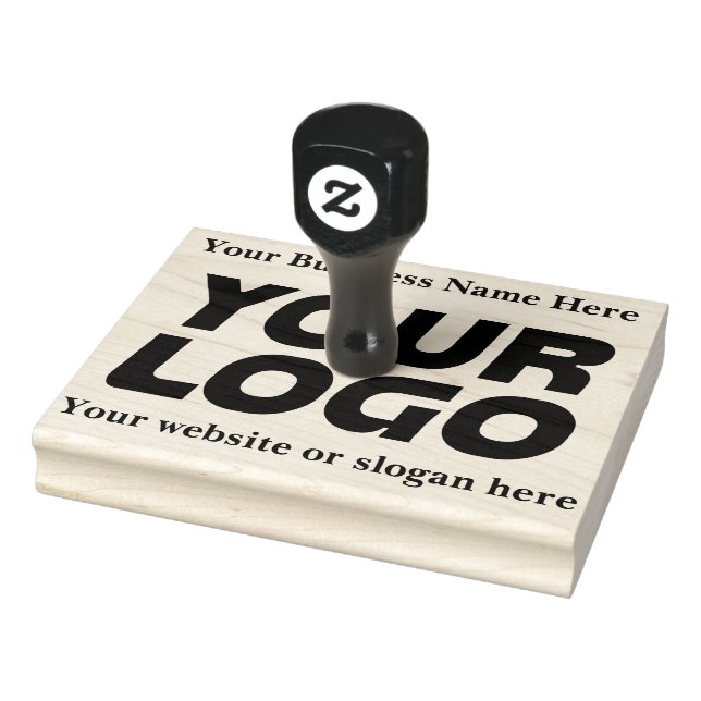 Custom Elegant XXL Large Business Logo and Text Stämpel (Stämpel)