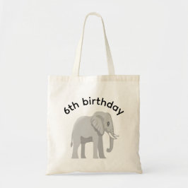 Custom Elephant Birthday Party Gift Tote Bag Tygkasse