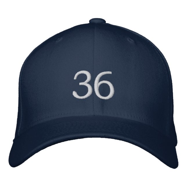 Custom Embroidered Number Baseball Cap Design Broderad Keps (Framsida)