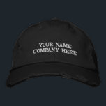 Custom Embroidered Text Baseball Cap Design Perso Broderad Keps<br><div class="desc">Create a one-of-a-kind cap with this Custom Text & Logo Embroidered Hat, designed for both business promotion and personal style. Easily personalize your hat by choosing your font, thread color, hat color, and size, then add your name, company logo, slogan, website, phone number, social media handle, or custom text. This...</div>
