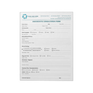 Custom Endodontic Consultation Form Anteckningsblock