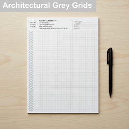 Custom Engineering Graph Pad with Logo, Gray Grids Anteckningsblock