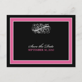 {custom} Enkel Elegant Spara Datum-Postkort_2 Meddelande Vykort