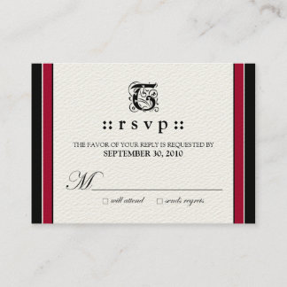::custom:: Enkelt Elegant 3,5x2,5" RSVP-kort Tilläggskort