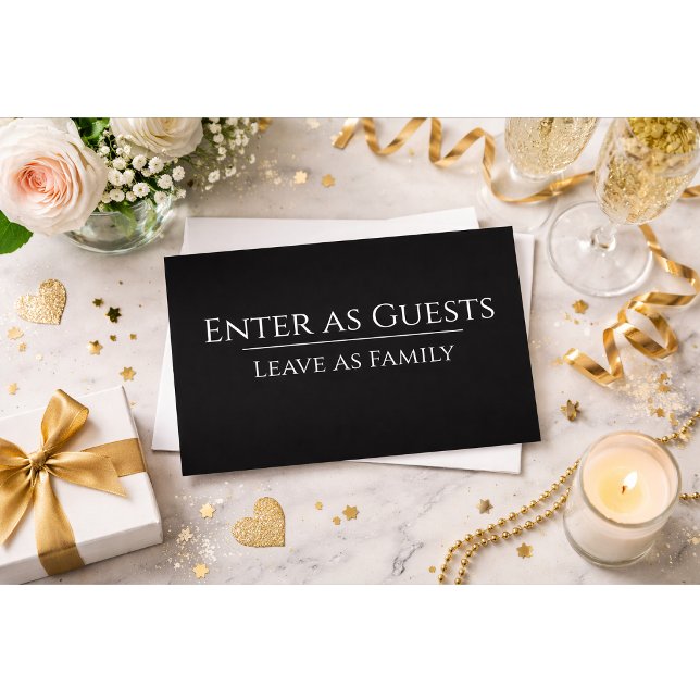 Custom “Enter as Guests” All-Occasion Hoilday Card Julkort (Skapare uppladdad)