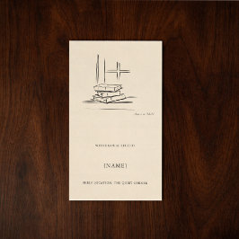 Custom Ex Libris Bookplate Sticker | Dark Academia Rektangulärt Klistermärke