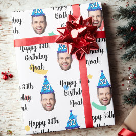 Custom Face 20th 30th 40th 50th 60th 70th Birthday Presentpapper