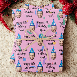 Custom Face 20th 30th 40th 50th 60th Birthday Pink