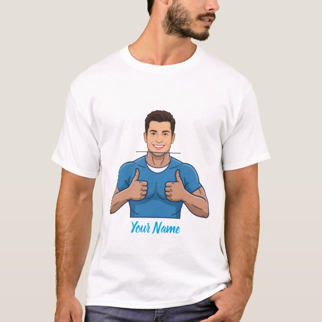 Custom Face & Name T-shirt - Personalized Gift (Framsida)