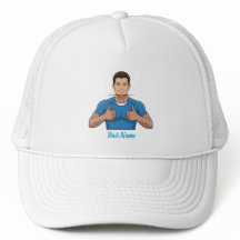 Custom Face & Name Trucker Hat Personalized Summer