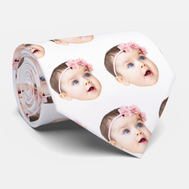 Custom Face Necktie Custom Logo Neck Tie Fathers  Slips (Rullad)