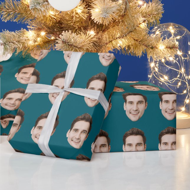 Custom Face Personalized Birthday Wedding Party Presentpapper (Helgdagar)
