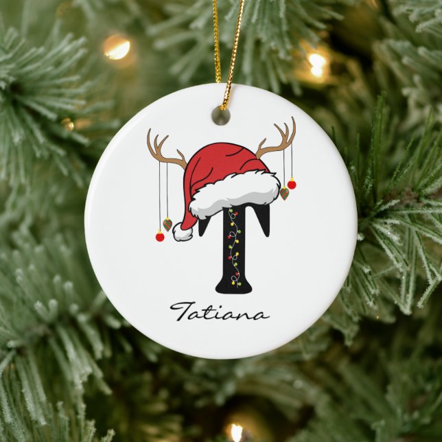 Custom Family Christmas Monogram Ornament for Her (Träd)