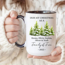 Custom Family Christmas Mug Gift for New Parents Mugg
