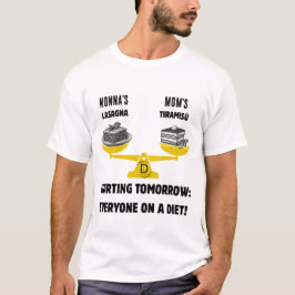 Custom Family Dilemma: Lasagna vs Tiramisu Balance T Shirt