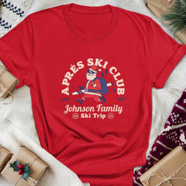 Custom Family Friends Group Ski Trip Skis T Shirt (Skapare uppladdad)