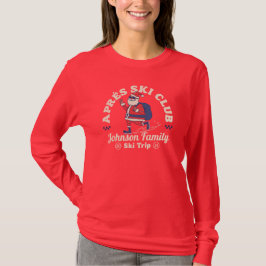 Custom Family Friends Group Ski Trip Snowboard T Shirt