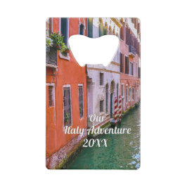 Custom Family Italy Trip Photo Kreditkort Flasköppnare