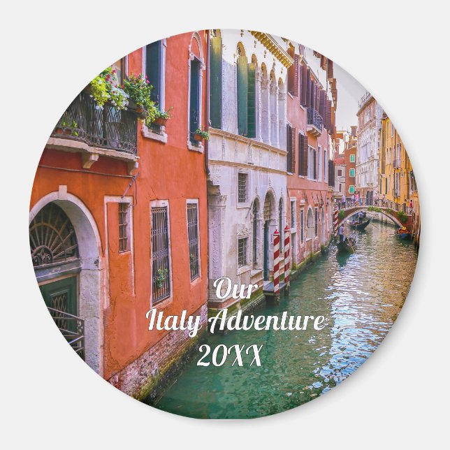 Custom Family Italy Trip Photo  Magnet (Framsidan)