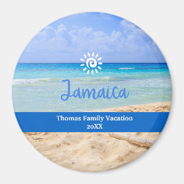 Custom Family Jamica Vacation Christmas Magnet
