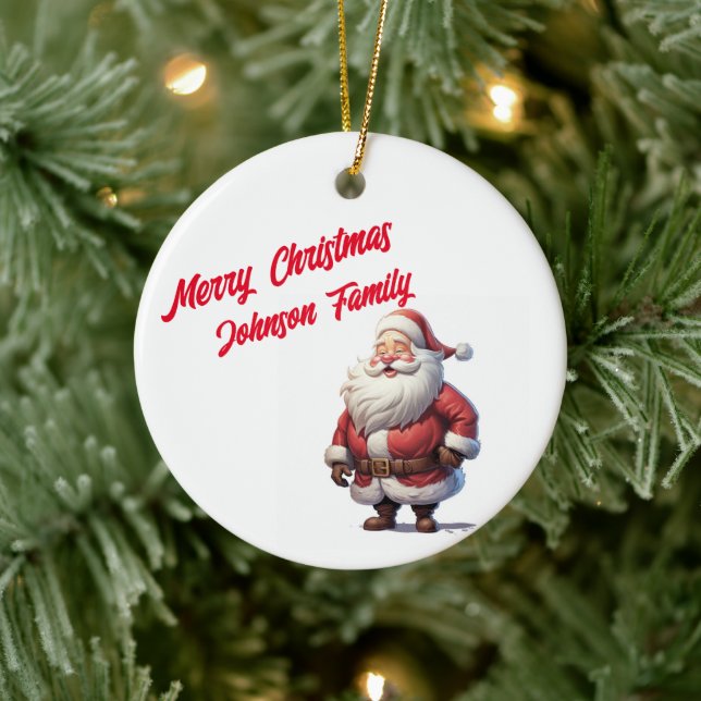Custom Family Joy Santa Ornament (Träd)